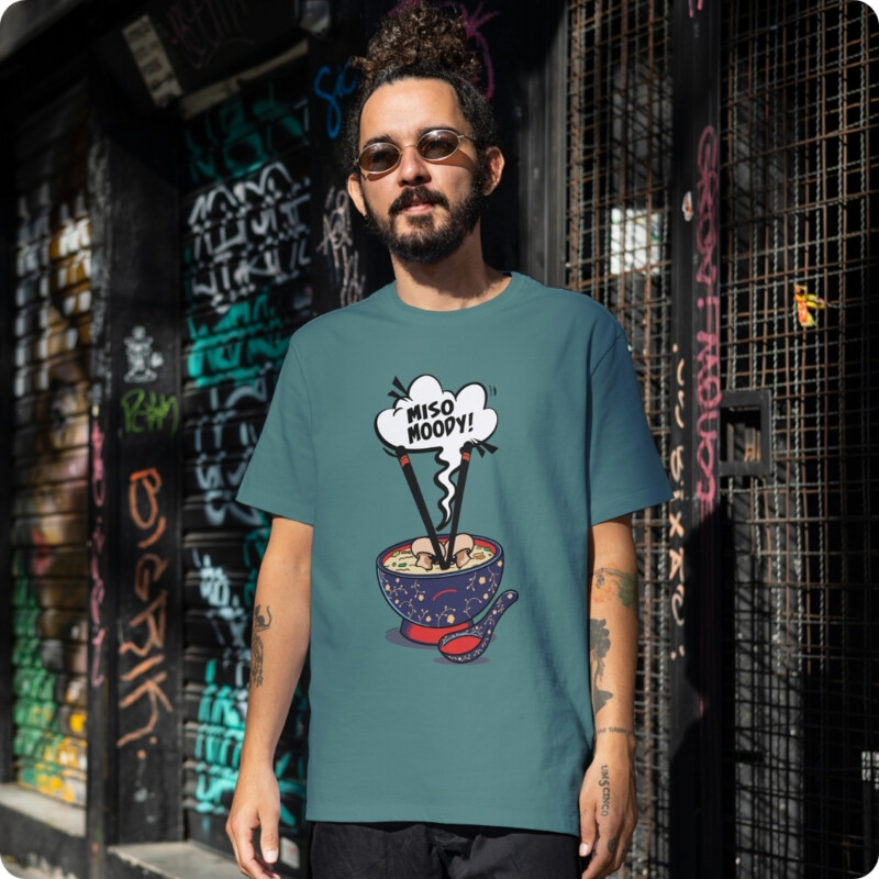 Miso Moody Funny Pun Men's Graphic T-Shirt Thumbnail
