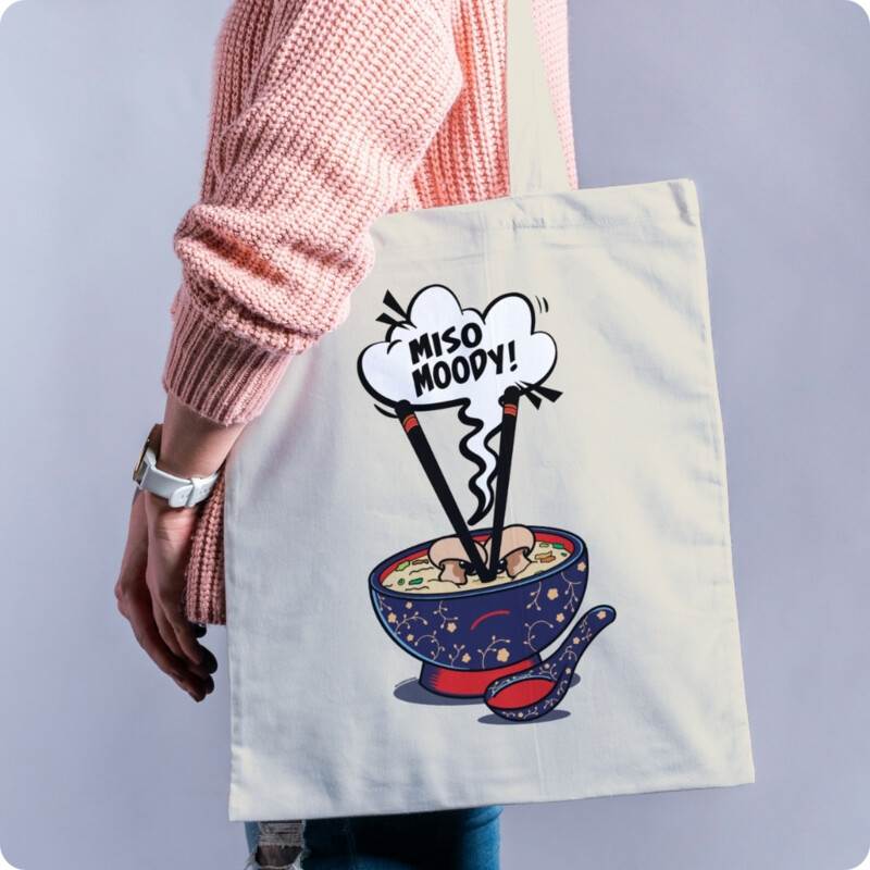 Miso Moody Funny Pun Tote Bag Thumbnail
