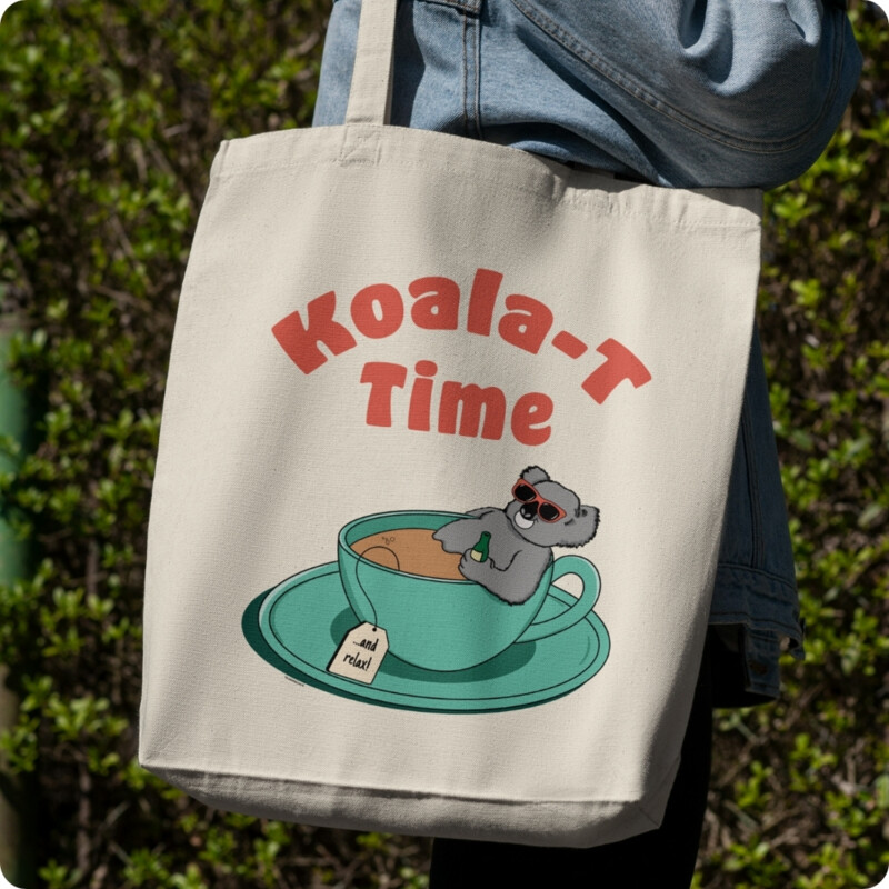 Koala T Time Fun Pun Tote Bag Thumbnail